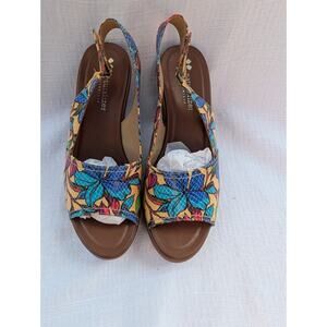 Naturalizer Women's N5 Contour Honey‎ Floral Slingback Open Toe Sandals Sz 7